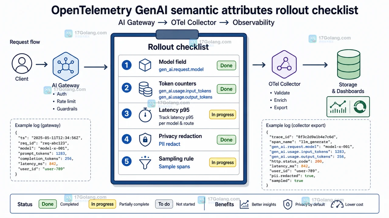 AI 调用可观测架构：从散乱日志到 OpenTelemetry GenAI 字段统一