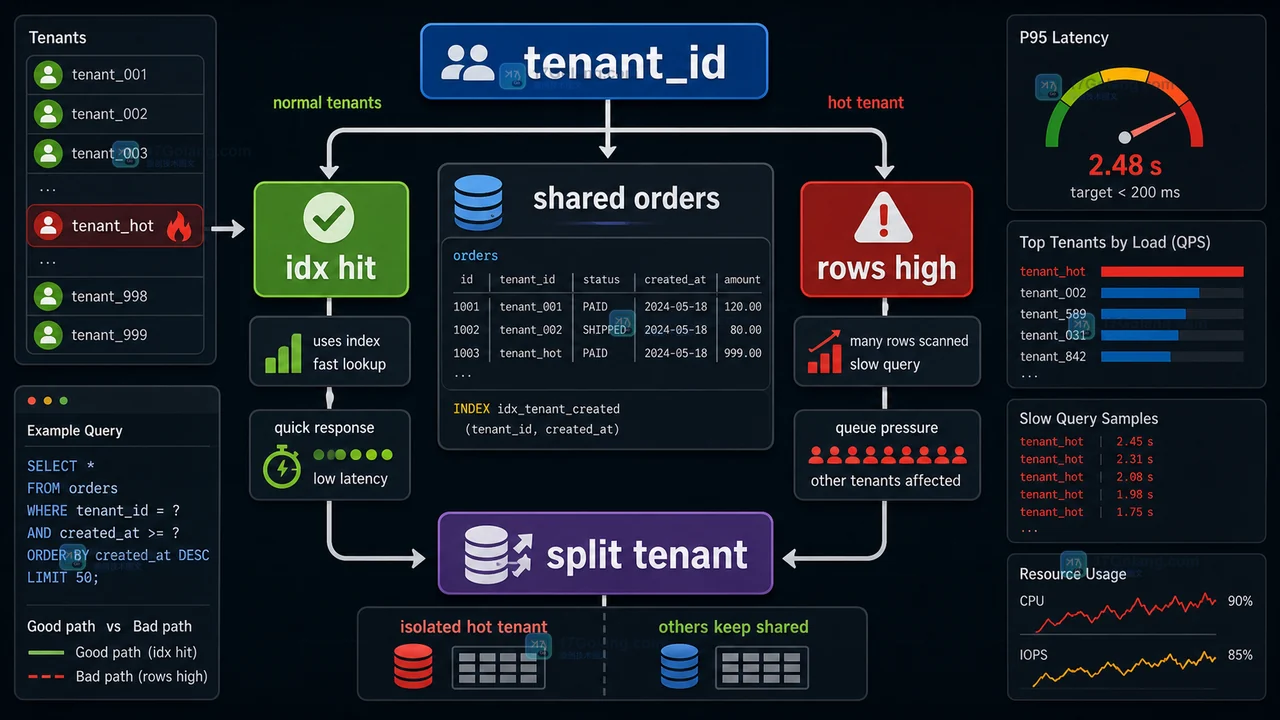 MySQL 多租户订单表架构演进：从 tenant_id 联合索引到租户分片