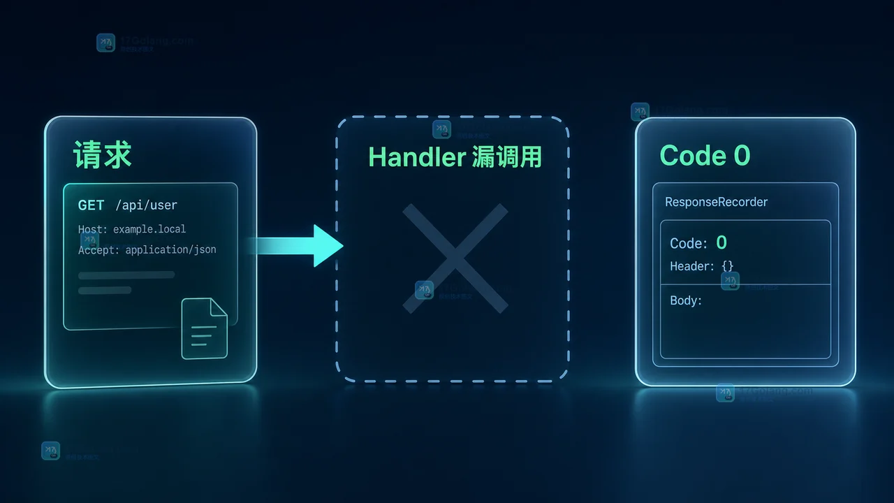 Go 用 httptest 测 Handler，为什么响应体是空的：WriteHeader、Result 与断言顺序