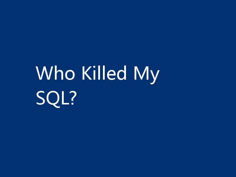 Who Killed MySQL?