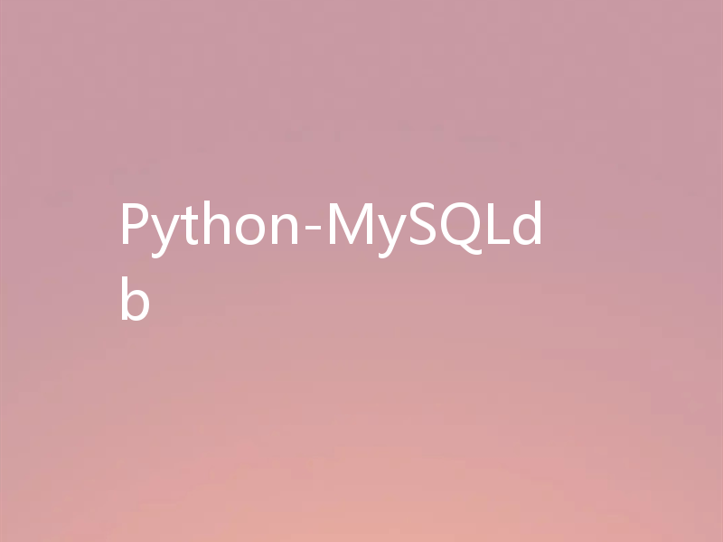 Python-MySQLdb