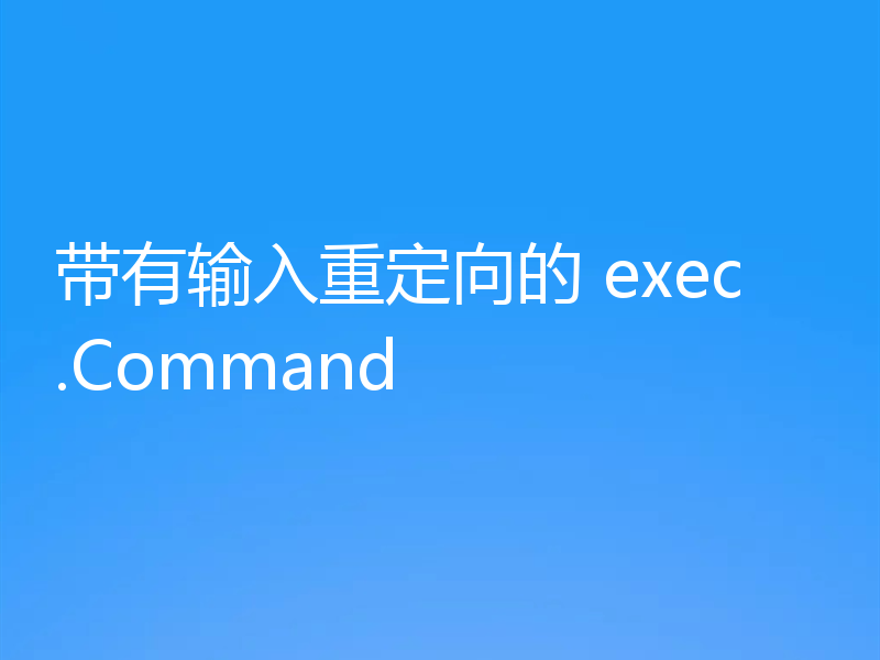 带有输入重定向的 exec.Command