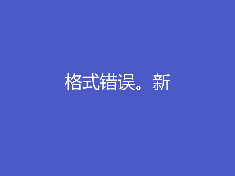 格式错误。新