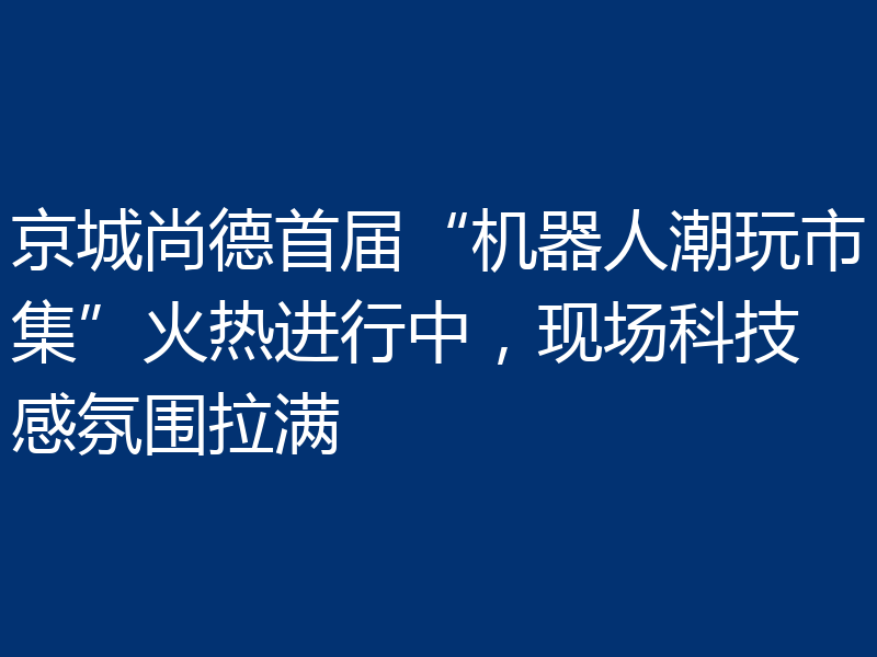 京城尚德首届“机器人潮玩市集”火热进行中，现场科技感氛围拉满