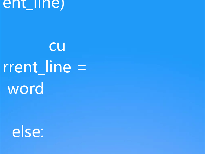 按指定长度在最近空格处断行分割字符串，可以使用以下方法：方法一：使用 Python 实现def split_text(text, max_length):
    words = text.split()
    lines = []
    current_line = 