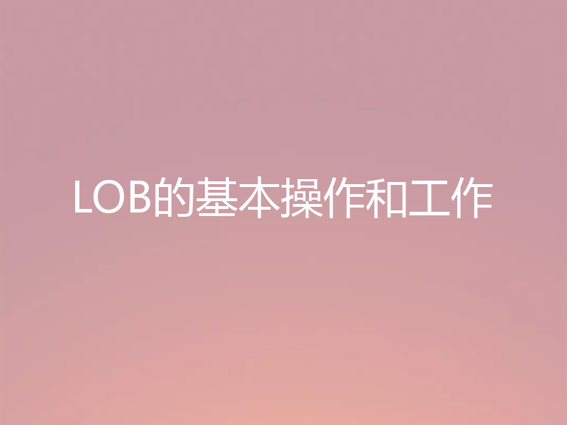 LOB的基本操作和工作