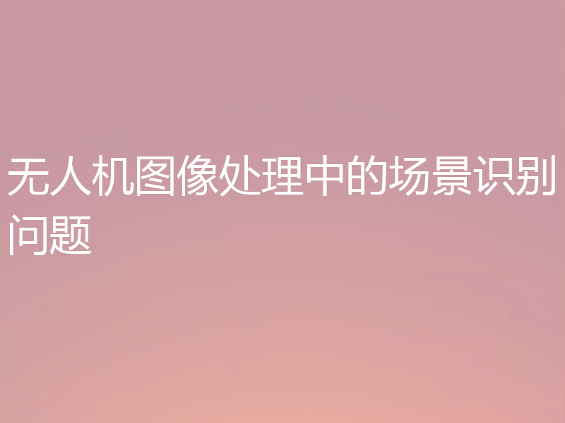 无人机图像处理中的场景识别问题