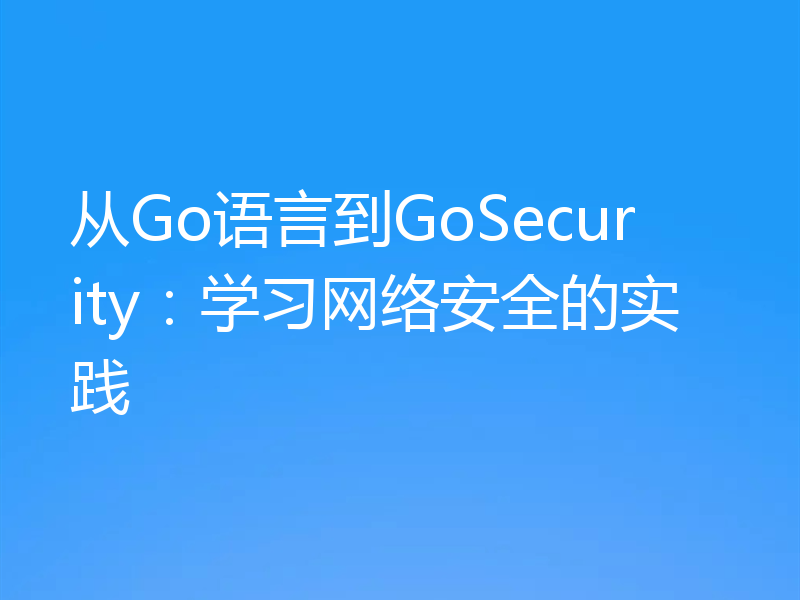 从Go语言到GoSecurity：学习网络安全的实践