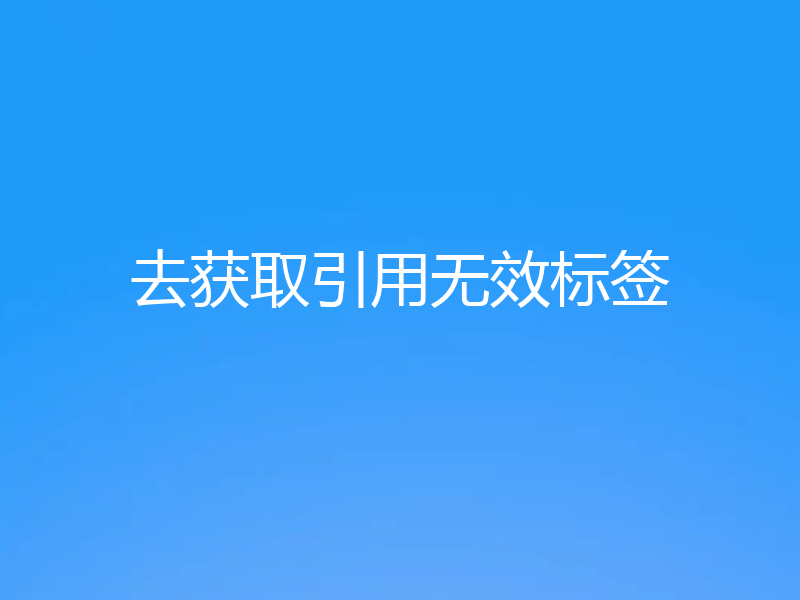 去获取引用无效标签