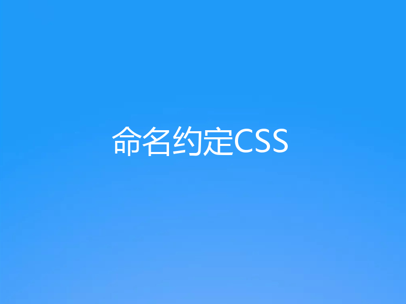 命名约定CSS