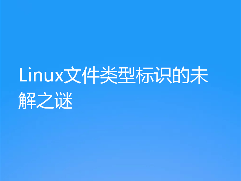 Linux文件类型标识的未解之谜
