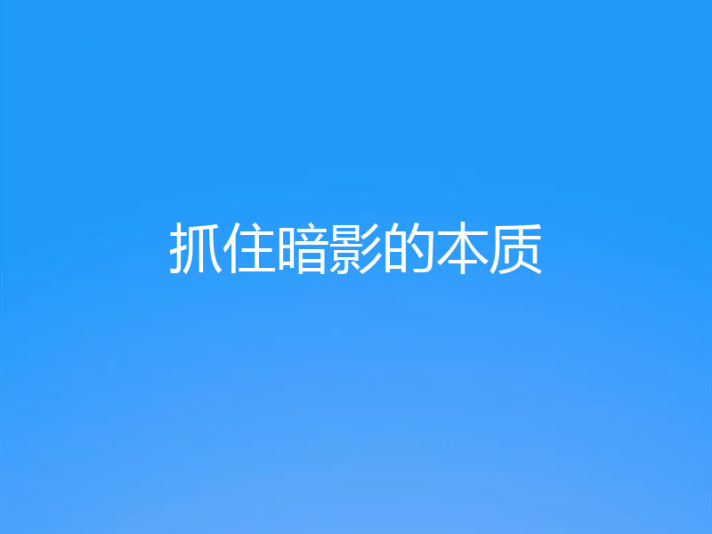 抓住暗影的本质