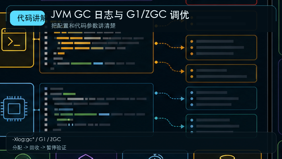 JVM GC 日志分析与 G1、ZGC 调优实战 代码讲解图