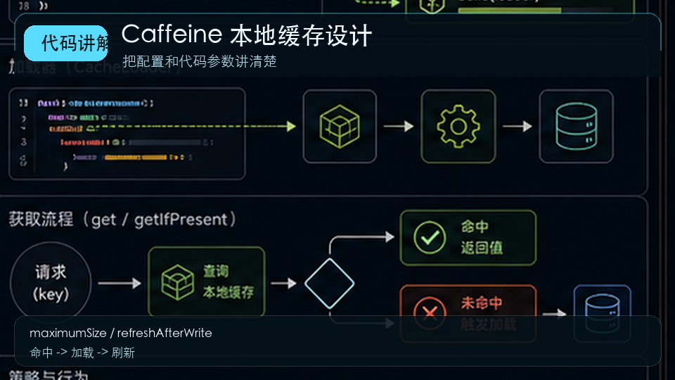 Caffeine 本地缓存设计：热点数据、过期策略与缓存击穿处理 代码讲解图