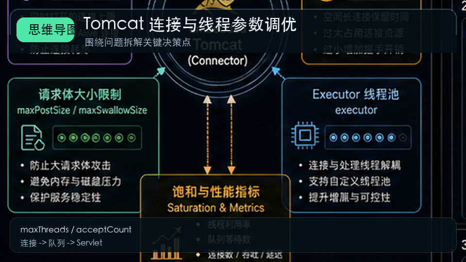Tomcat 连接与线程参数调优：maxThreads、acceptCount 与 KeepAlive