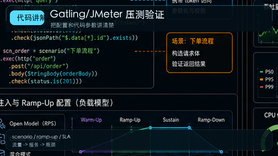 Spring Boot 压测验证：Gatling、JMeter 与性能回归门禁 代码讲解图