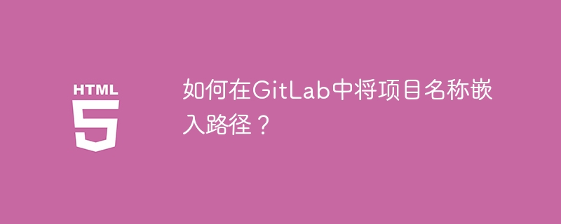 如何在GitLab中将项目名称嵌入路径?
