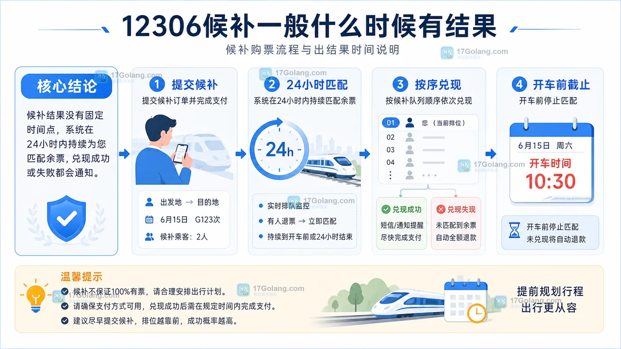 12306候补一般什么时候有结果？怎么提高成功率