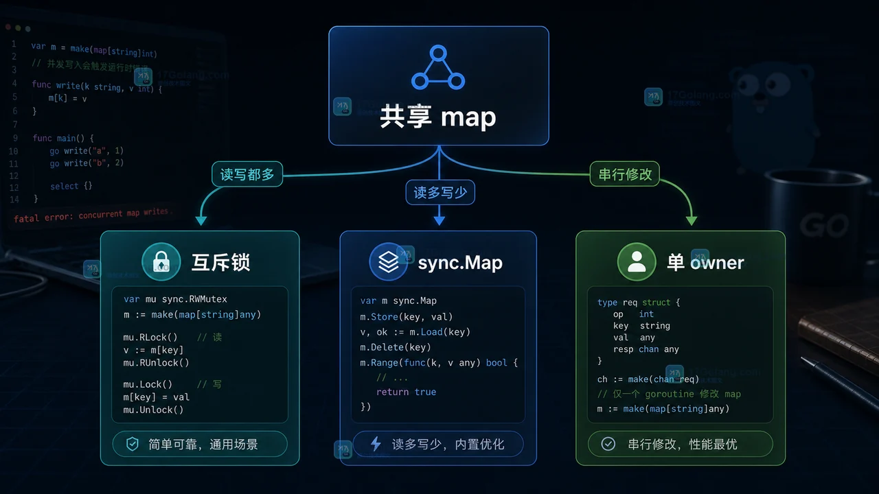 Go map 并发读写为什么会 panic：从 fatal error 到三种修法