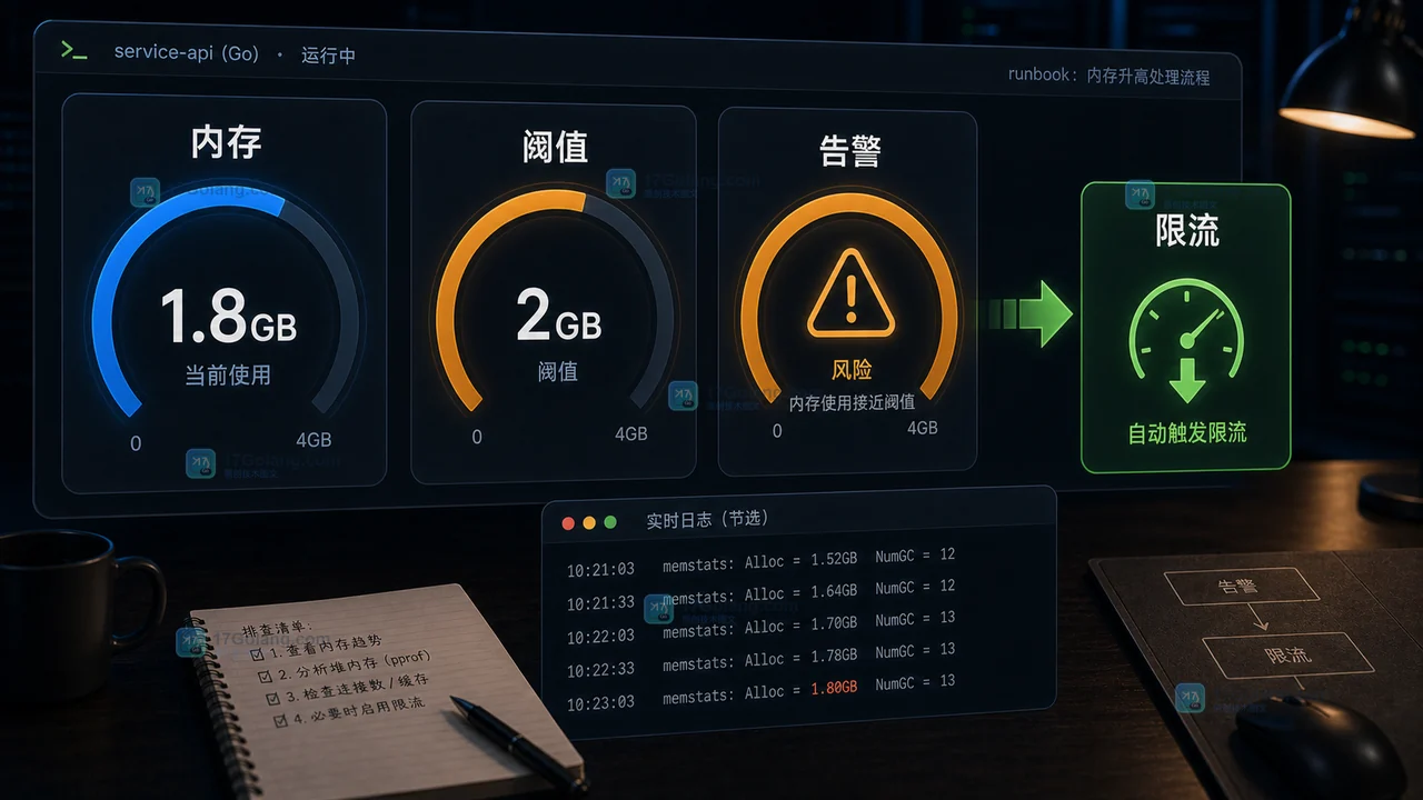 Go 服务内存一直涨怎么排查：从告警到 pprof 的线上处理手册