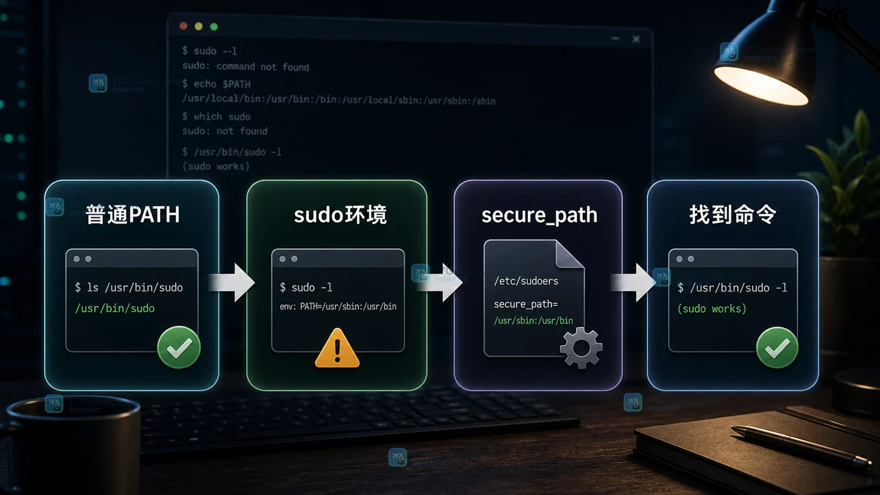 Linux sudo 提示 command not found 怎么办：从 secure_path 到绝对路径排查